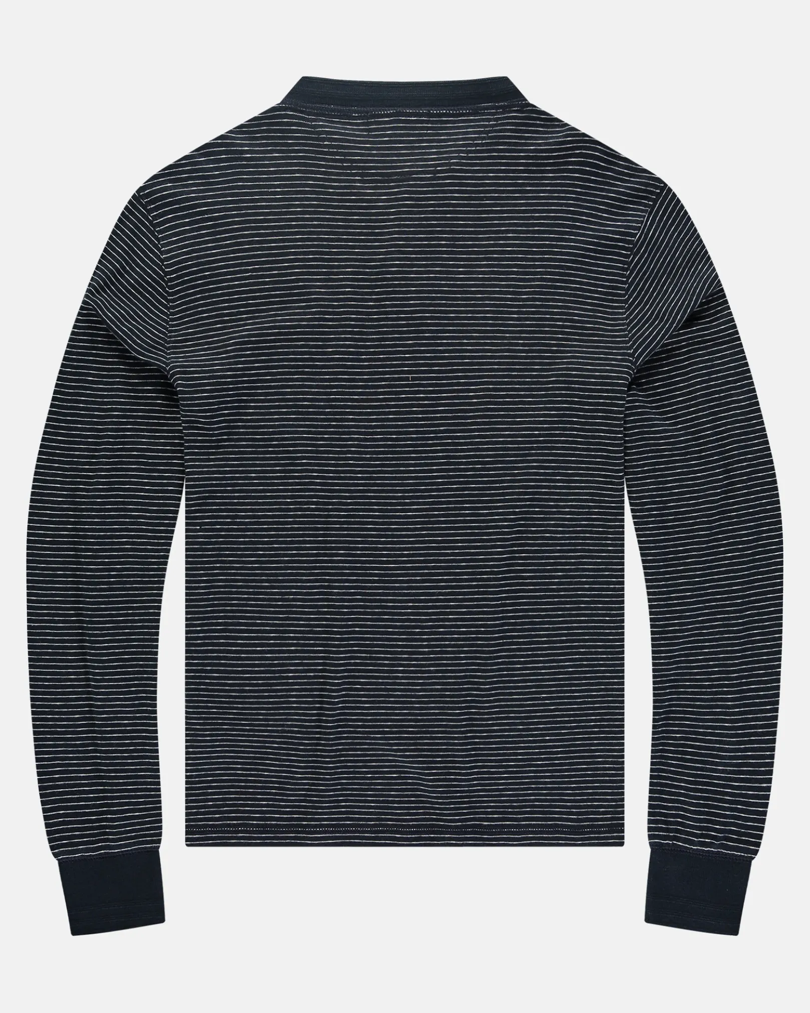 De 100% Katoenen Henley Stripe