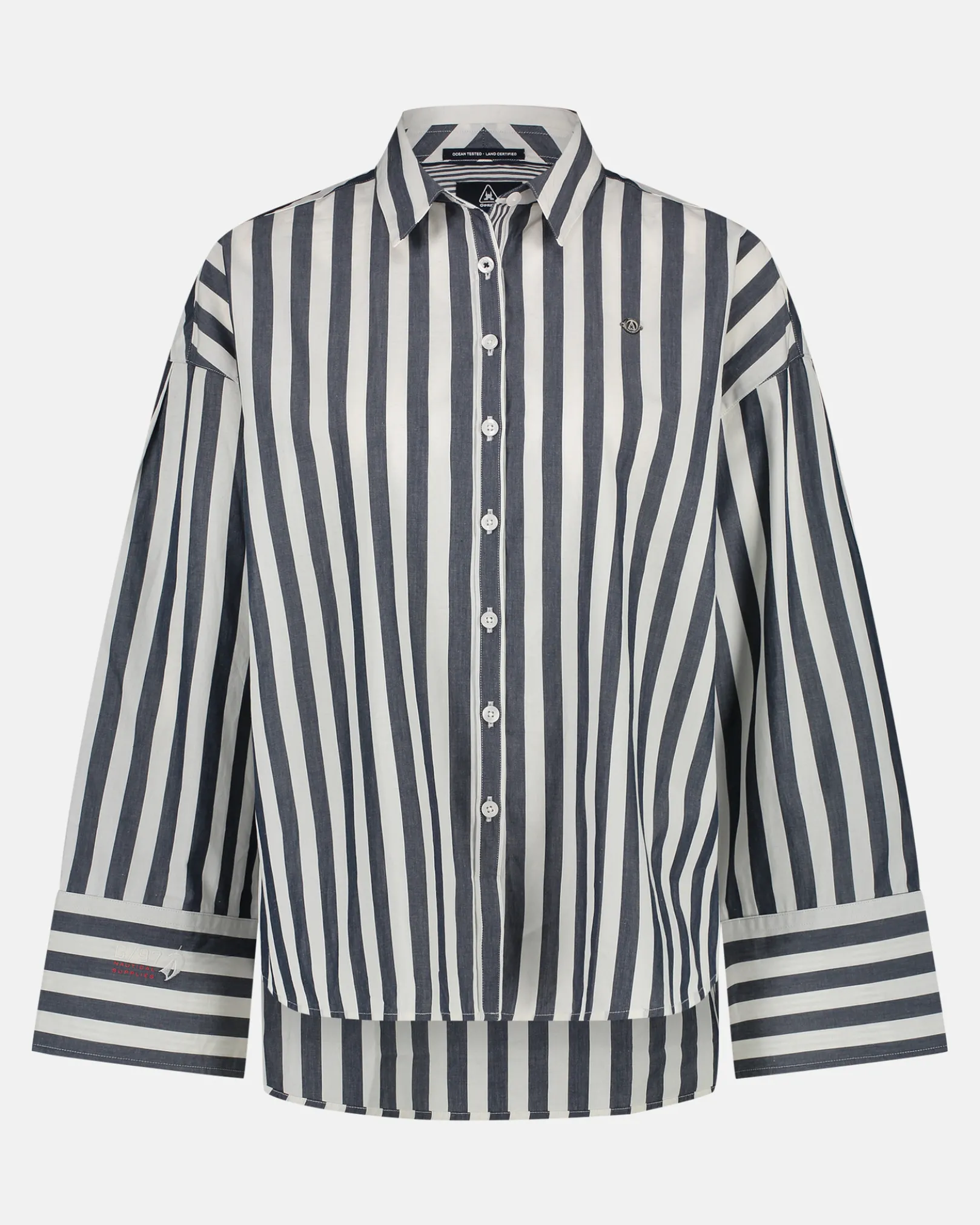 Klassiek Gestreepte Olivia Blouse Van 100% Katoen