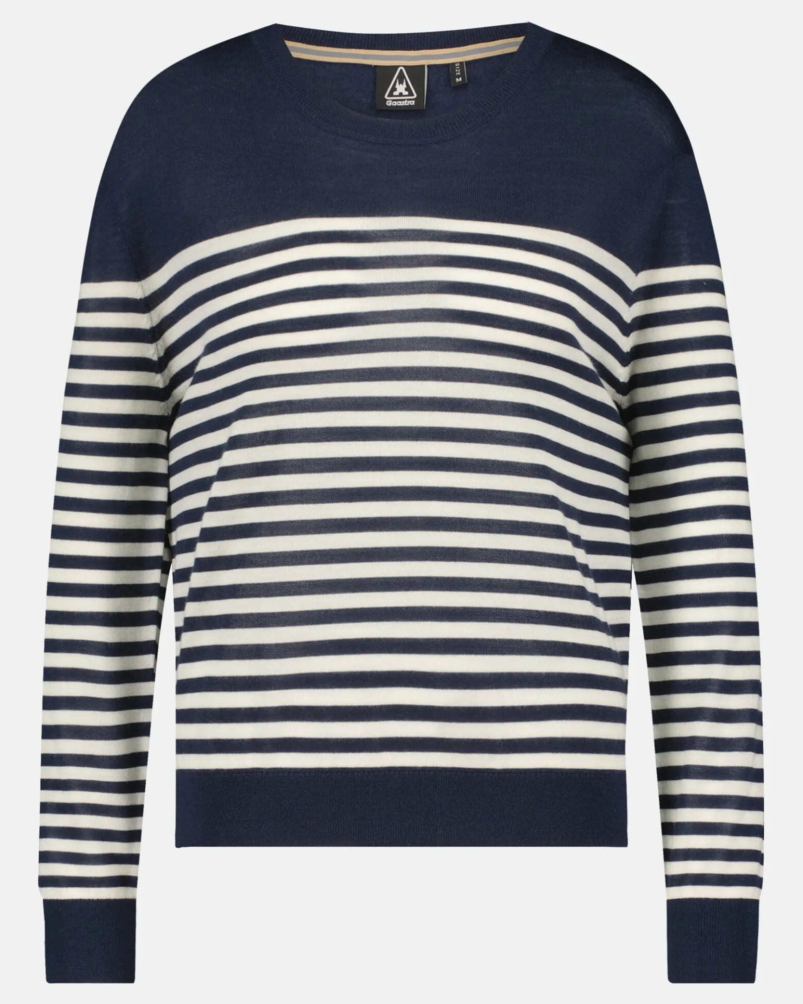 Luxueuze 100% Merino Smerlada Gestreepte Blouse